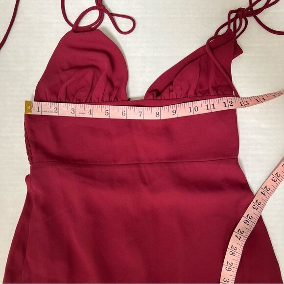NWT Revolve x About Us Chloe Dress in Wine Red | size xxs - Picture 10 of 10